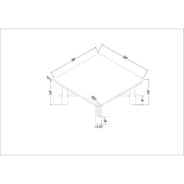Surya Valdo Modern Natural Oak and Brass Square Coffee Table