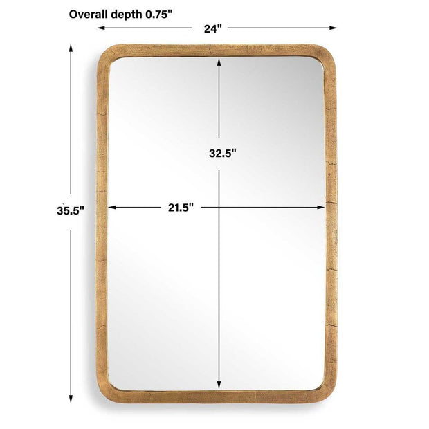 Uttermost Vestry Antique Brass Mirror