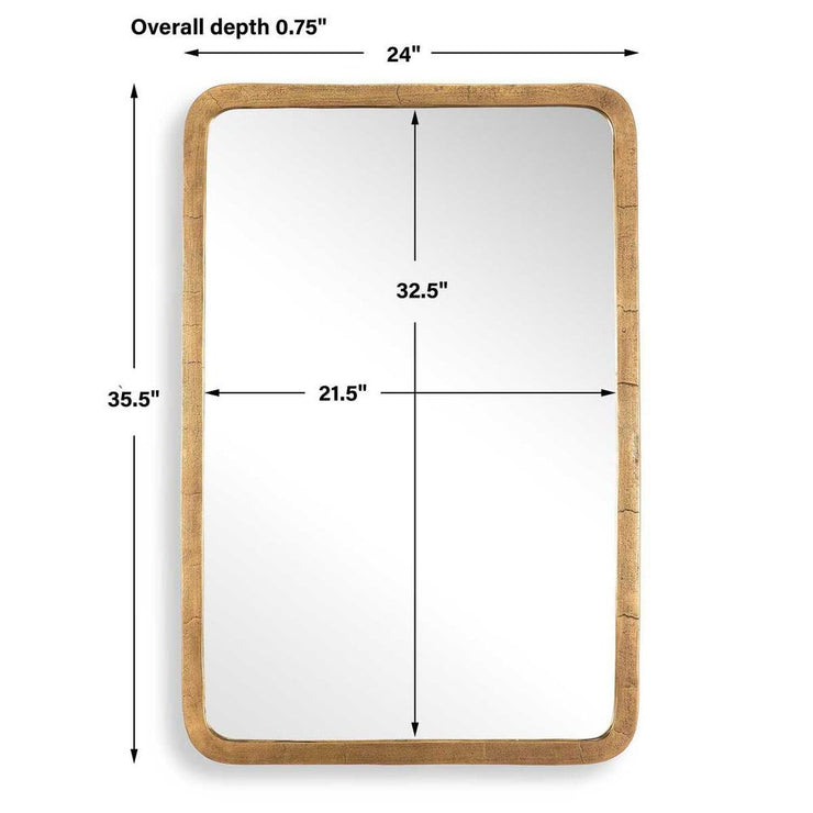 Uttermost Vestry Antique Brass Mirror
