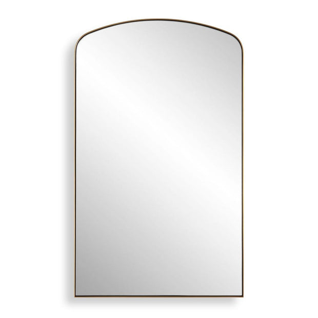 Uttermost Tordera Brass Sleek Steel Framed Arch Mirror