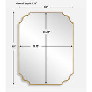 Uttermost Lennyn Antique Gold Leaf Traditional Mirror