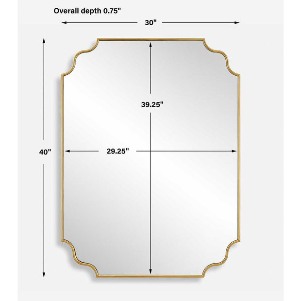 Uttermost Lennyn Antique Gold Leaf Traditional Mirror