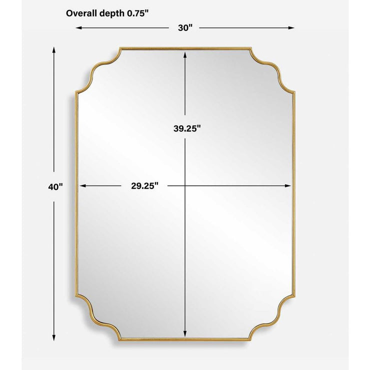Uttermost Lennyn Antique Gold Leaf Traditional Mirror