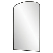 Uttermost Tordera Satin Black Sleek Steel Framed Arch Mirror