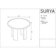 Surya Abacus Modern Travertine and Acacia Wood Coffee Table