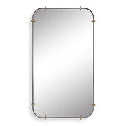 Uttermost Pali Black Iron With Antique Gold Rounded Corners Mirror