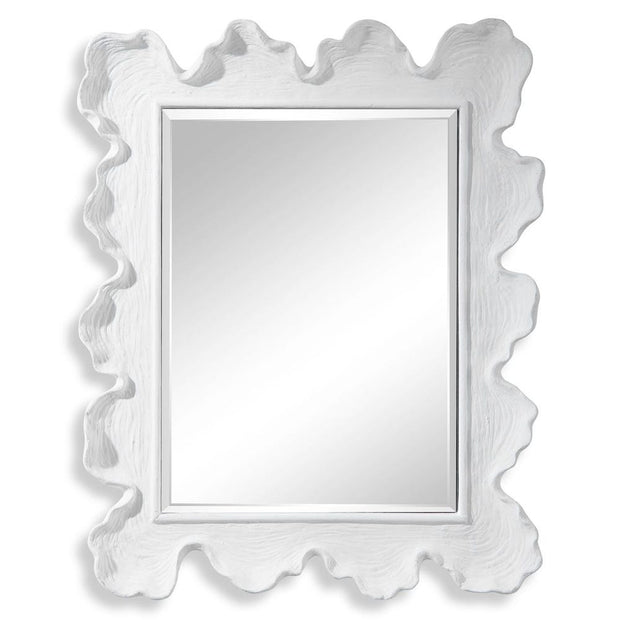 Uttermost Sea Coral Matte White Mirror
