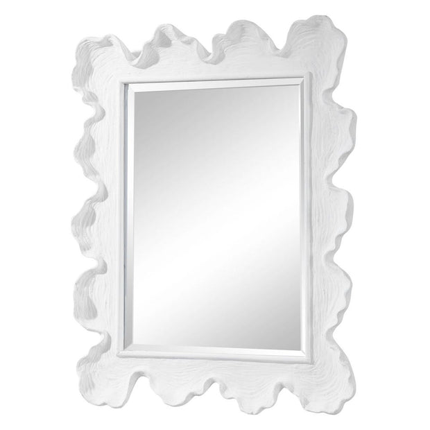 Uttermost Sea Coral Matte White Mirror