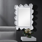 Uttermost Sea Coral Matte White Mirror