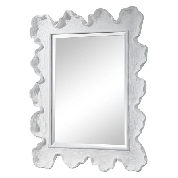 Uttermost Sea Coral Matte White Mirror