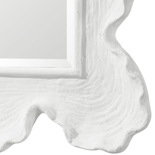 Uttermost Sea Coral Matte White Mirror