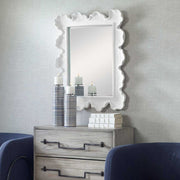 Uttermost Sea Coral Matte White Mirror