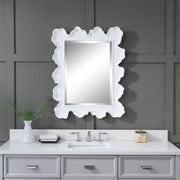 Uttermost Sea Coral Matte White Mirror