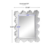 Uttermost Sea Coral Matte White Mirror