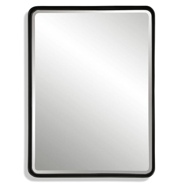 Uttermost Crofton Sleek Satin Black Mirror