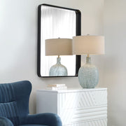 Uttermost Crofton Sleek Satin Black Mirror