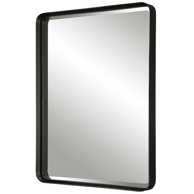 Uttermost Crofton Sleek Satin Black Mirror