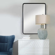 Uttermost Crofton Sleek Satin Black Mirror