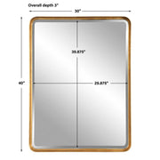 Uttermost Crofton Antique Brass Mirror