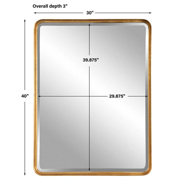 Uttermost Crofton Antique Brass Mirror