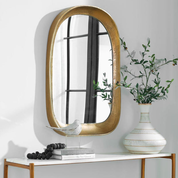 Uttermost Bradano Arch Antique Brass Mirror