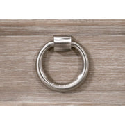 Essentials For Living Azure Carrera 6-Drawer Dresser ~ Natural Gray Acacia, White Carrera Marble With Brushed Stainless Steel Hardware