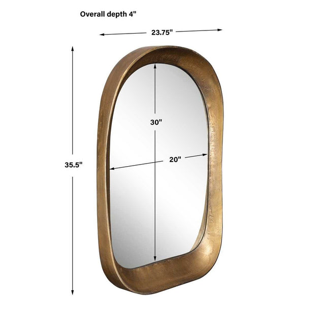 Uttermost Bradano Arch Antique Brass Mirror