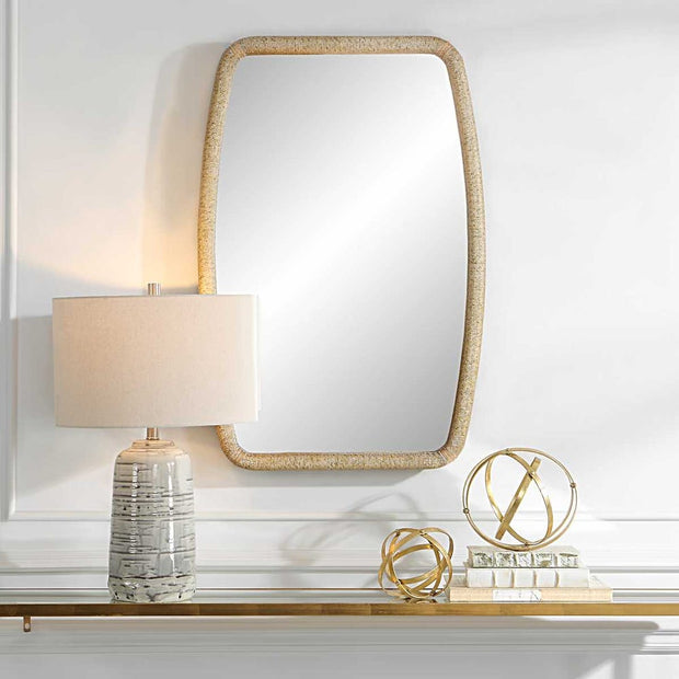 Uttermost Tiki Wooden Wrapped Rattan Mirror