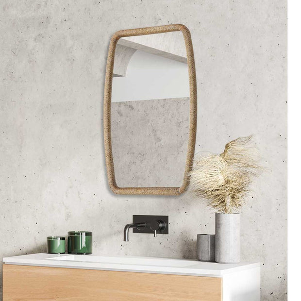 Uttermost Tiki Wooden Wrapped Rattan Mirror