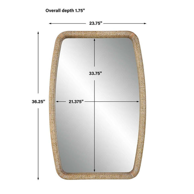 Uttermost Tiki Wooden Wrapped Rattan Mirror