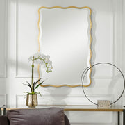 Uttermost Aneta Antique Gold Scalloped Edge Mirror