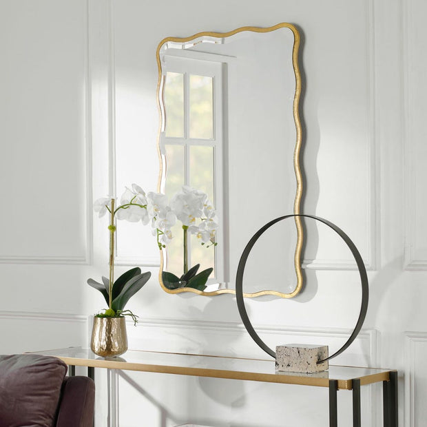 Uttermost Aneta Antique Gold Scalloped Edge Mirror