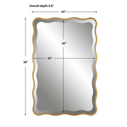 Uttermost Aneta Antique Gold Scalloped Edge Mirror