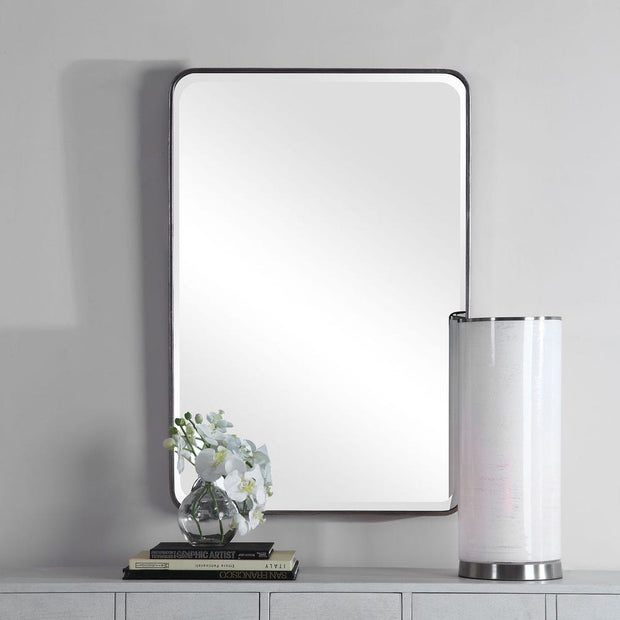 Uttermost Aramis Distressed Silver Leaf Rectangular Mirror