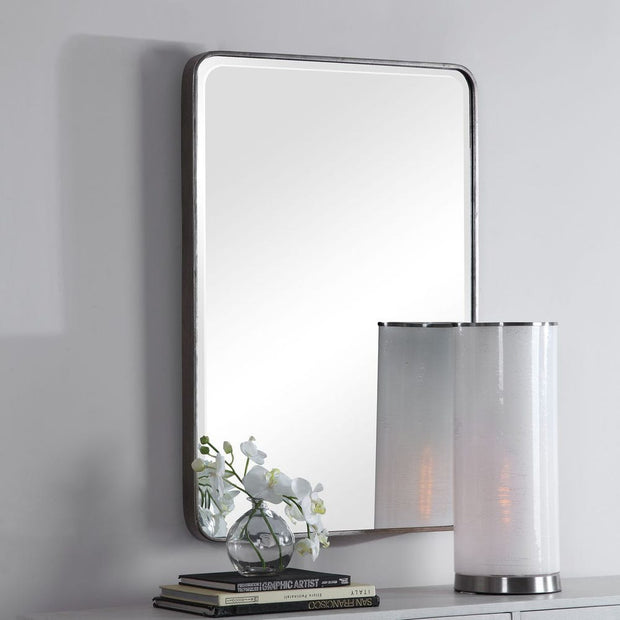 Uttermost Aramis Distressed Silver Leaf Rectangular Mirror