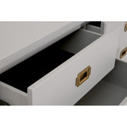 Essentials For Living Bradley 7-Drawer Double Dresser ~ Dove Gray With Brushed Gold Hardware