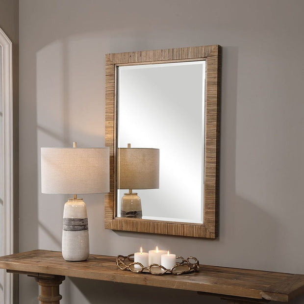 Uttermost Cape Natural Rattan Wrapped Mirror