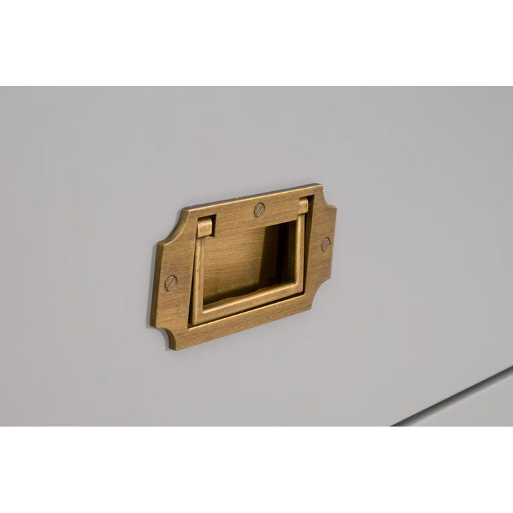 Essentials For Living Bradley 7-Drawer Double Dresser ~ Dove Gray With Brushed Gold Hardware