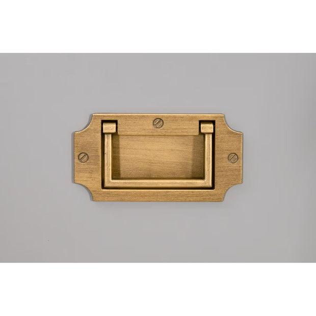 Essentials For Living Bradley 7-Drawer Double Dresser ~ Dove Gray With Brushed Gold Hardware