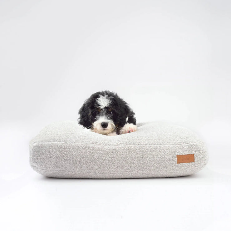 Kashwere Pet Pillow Bed ~ Heathered Kash-Cozy Ivory & Oyster Fleck Available in 2 Sizes