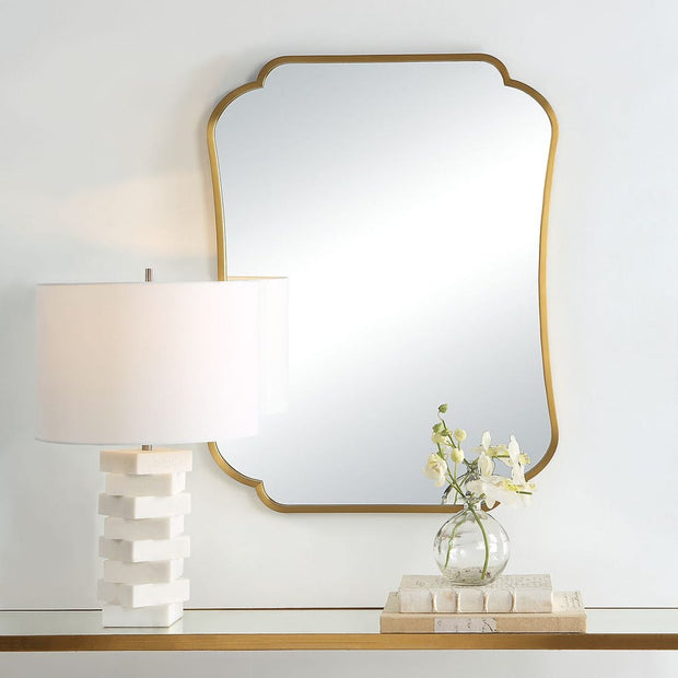 Uttermost Athena Stainless Steel Framed Mirror
