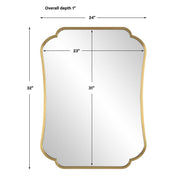 Uttermost Athena Stainless Steel Framed Mirror