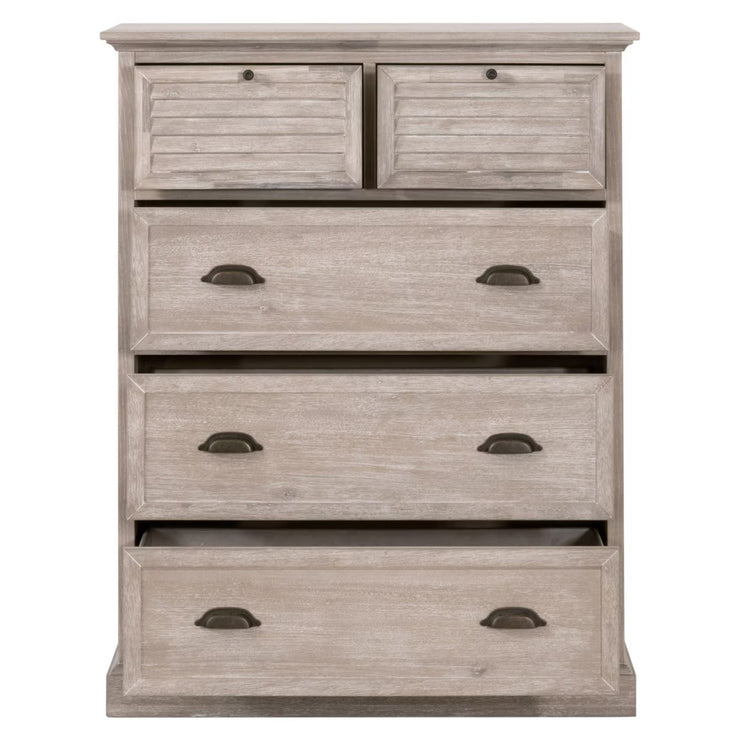 Essentials For Living Eden 5-Drawer High Chest~ Natural Gray Acacia