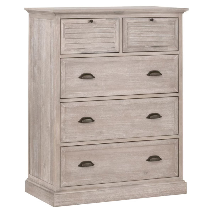 Essentials For Living Eden 5-Drawer High Chest~ Natural Gray Acacia