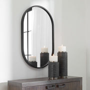 Uttermost Varina Sleek Satin Black Mirror