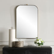 Uttermost Cassidy Stainless Steel Brass Arch Mirror