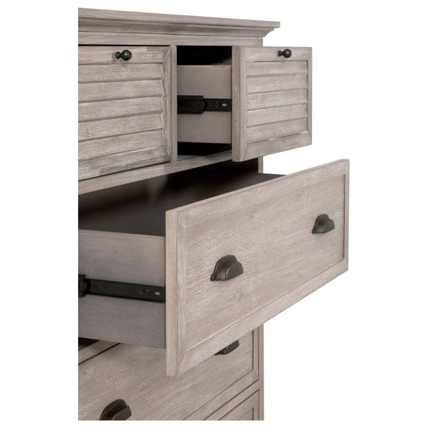 Essentials For Living Eden 5-Drawer High Chest~ Natural Gray Acacia