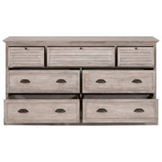 Essentials For Living Eden 7-Drawer Media Dresser~ Natural Gray Acacia