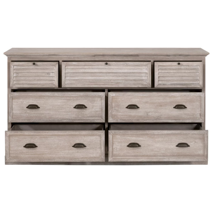 Essentials For Living Eden 7-Drawer Media Dresser~ Natural Gray Acacia