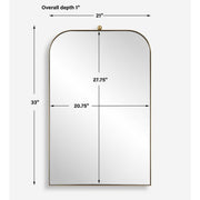 Uttermost Cassidy Stainless Steel Brass Arch Mirror